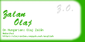 zalan olaj business card
